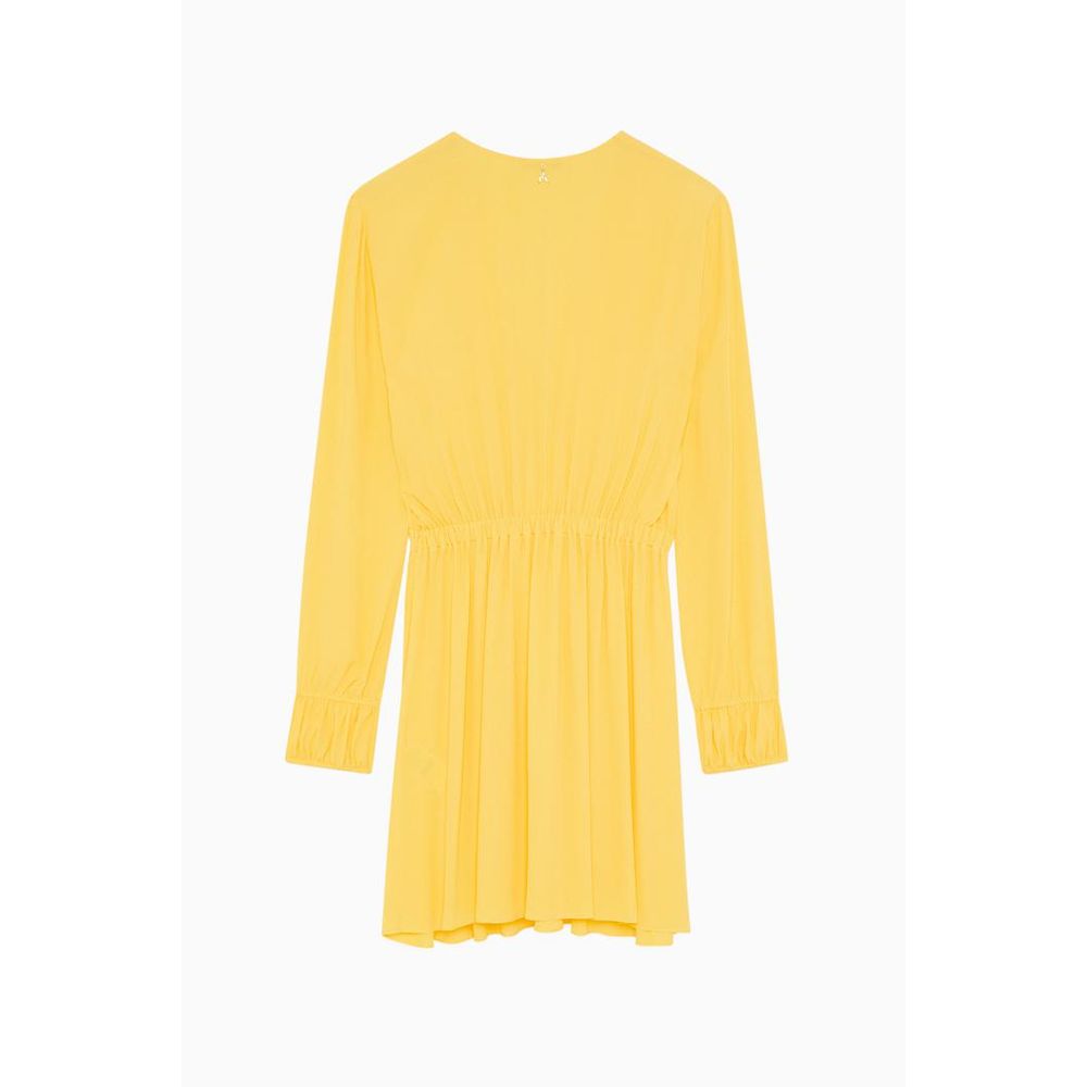 Patrizia Pepe Yellow Viscose Casual Dress