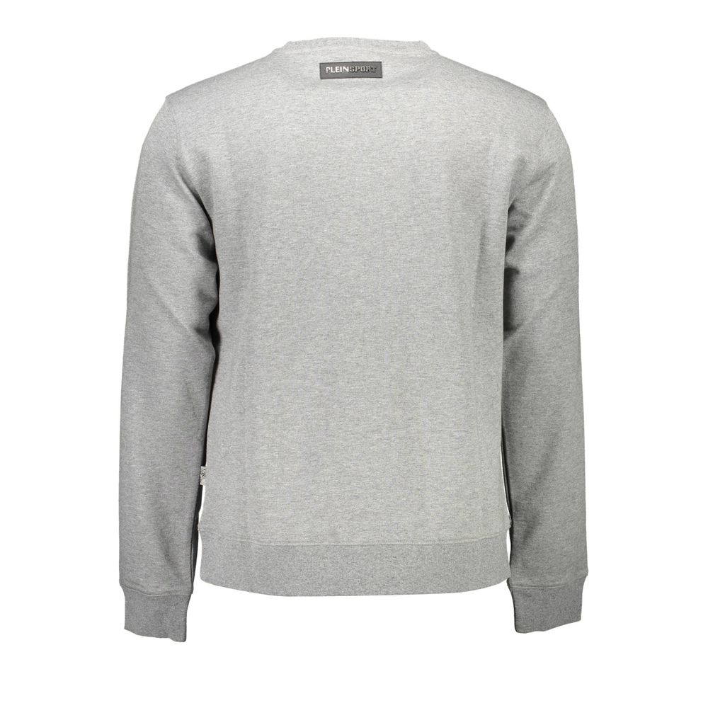 Plein Sport Gray Cotton Mens Sweater