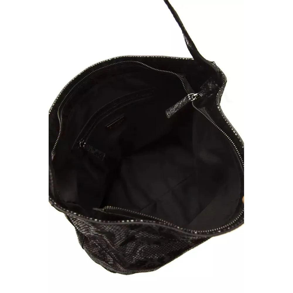 Pompei Donatella Gray Leather Women Shoulder Bag