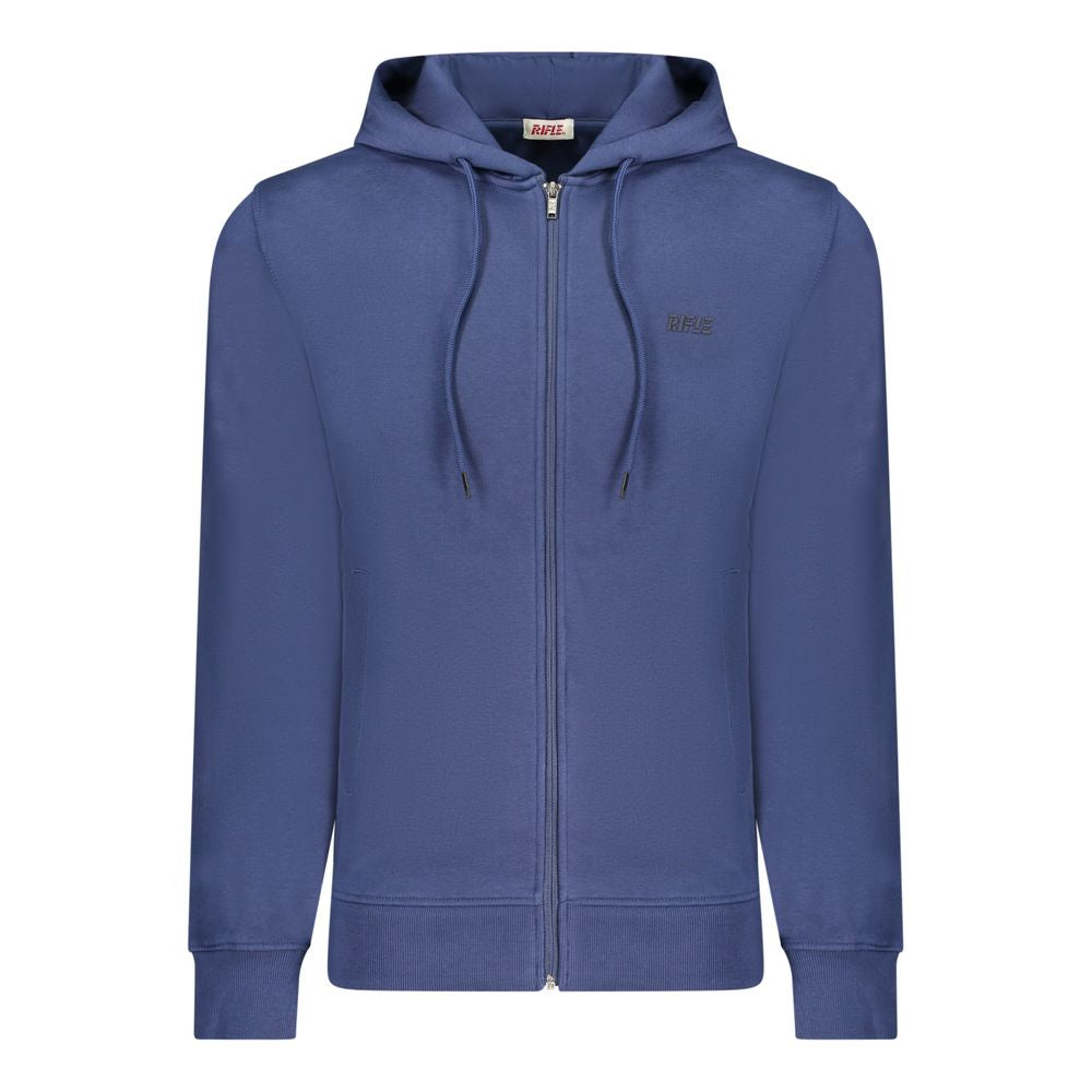Rifle Blue Cotton Men'S Hoodie