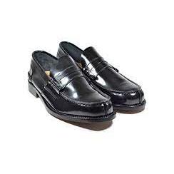 Saxone Of Scotland Sort Abrasivato Loafers (Lagersalg)