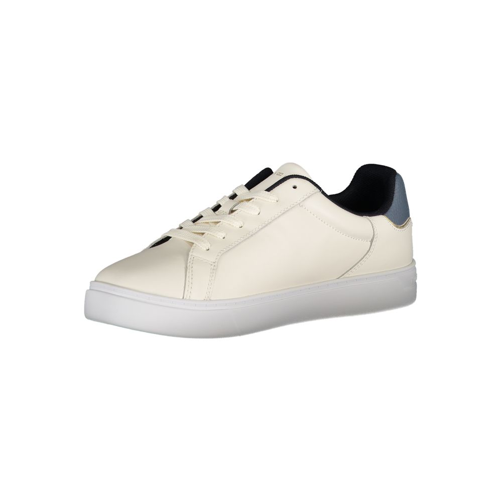 Tommy Hilfiger Beige Leather Women Sneakers
