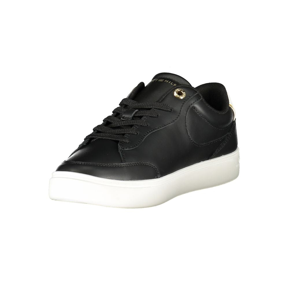Tommy Hilfiger Black Polyurethane Women Sneaker