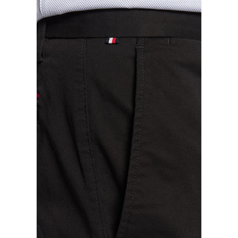 Tommy Hilfiger Black Recycled Cotton Casual Pants