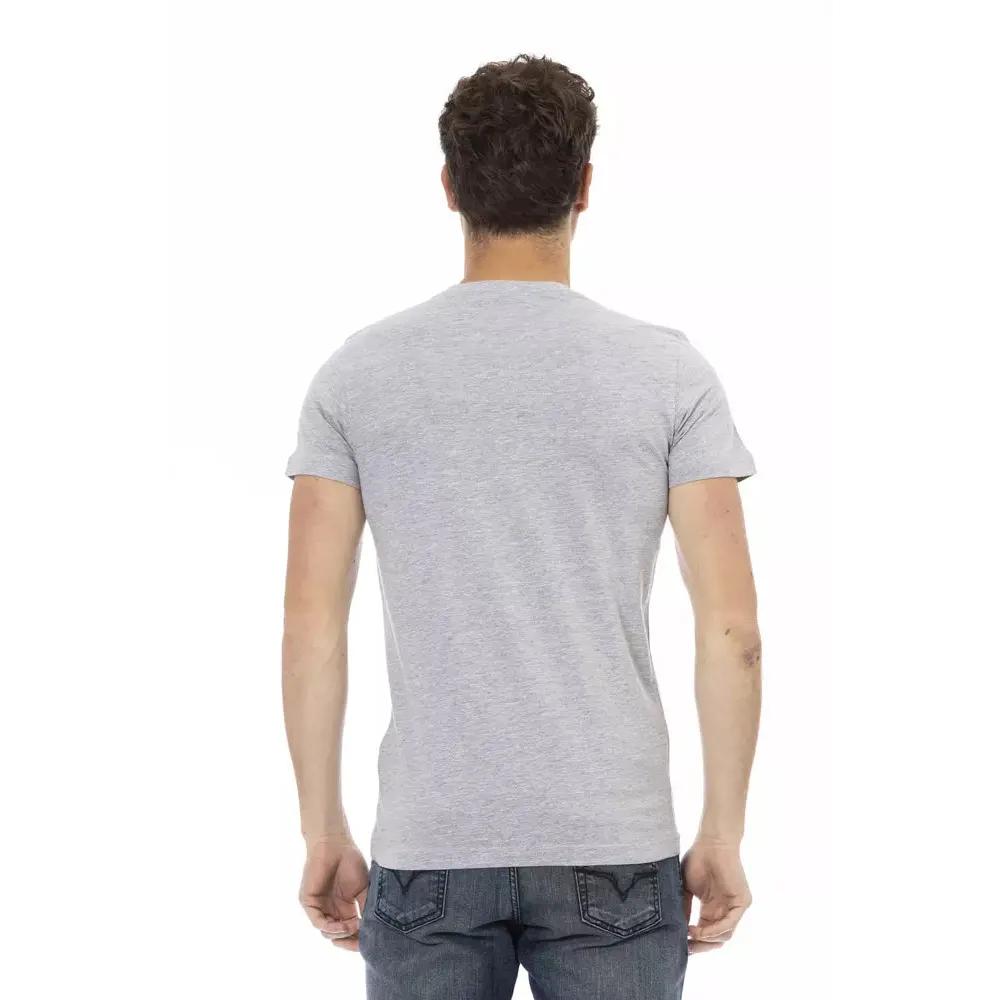 Trussardi Action Gray Cotton Men T-Shirt