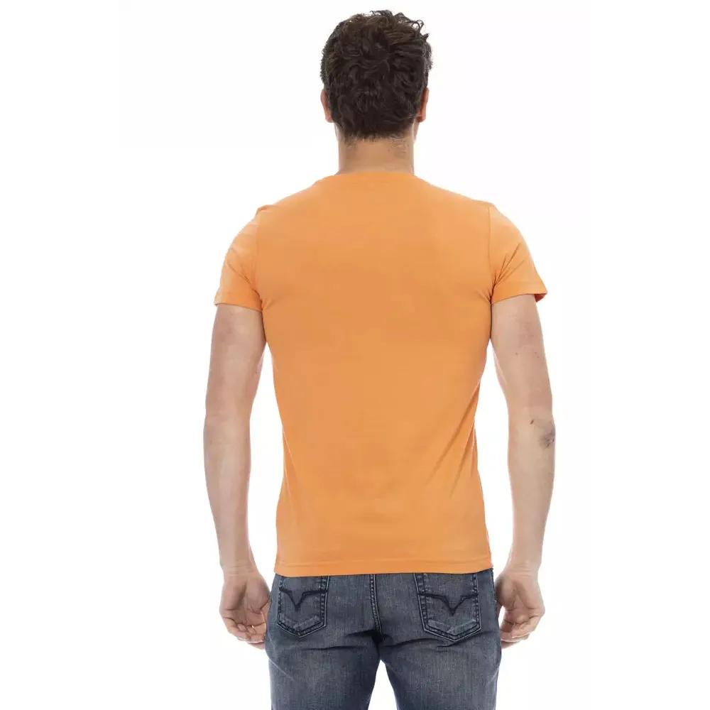 Trussardi Action Orange Cotton Men T-Shirt