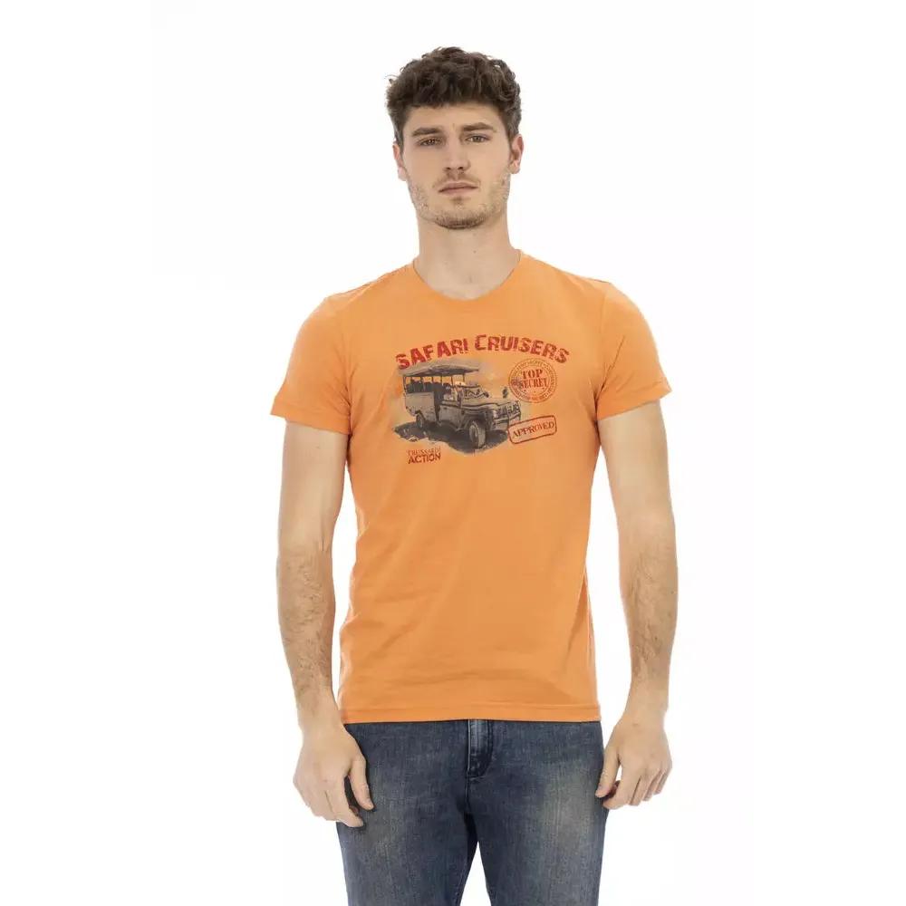 Trussardi Action Orange Cotton Men'S T-Shirt