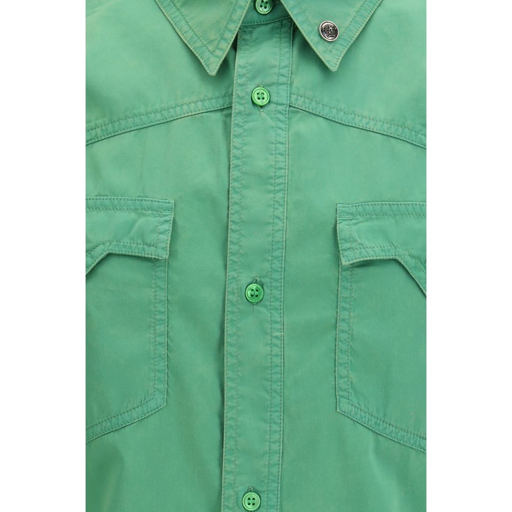 Versace Bicolor Cotton Shortsleeve Shirt