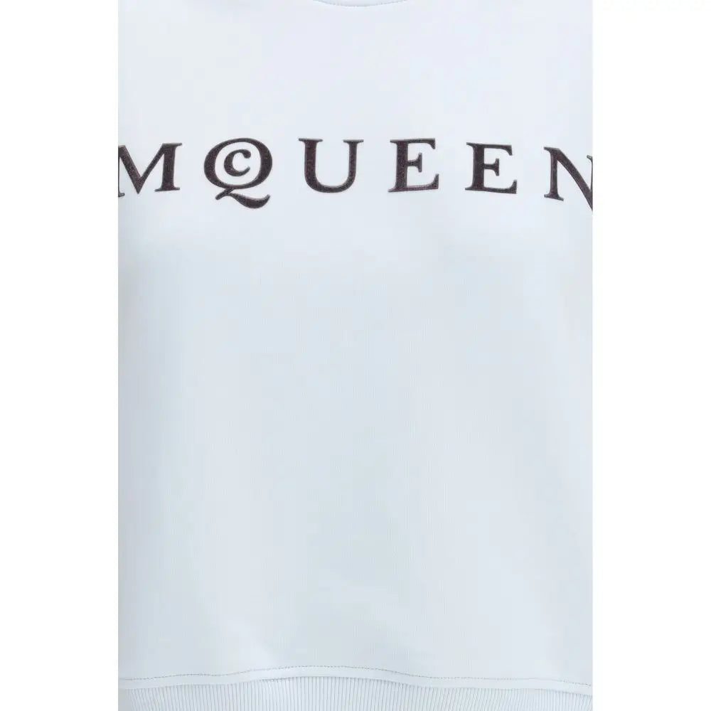Alexander McQueen light blue sweatshirt med sort logo