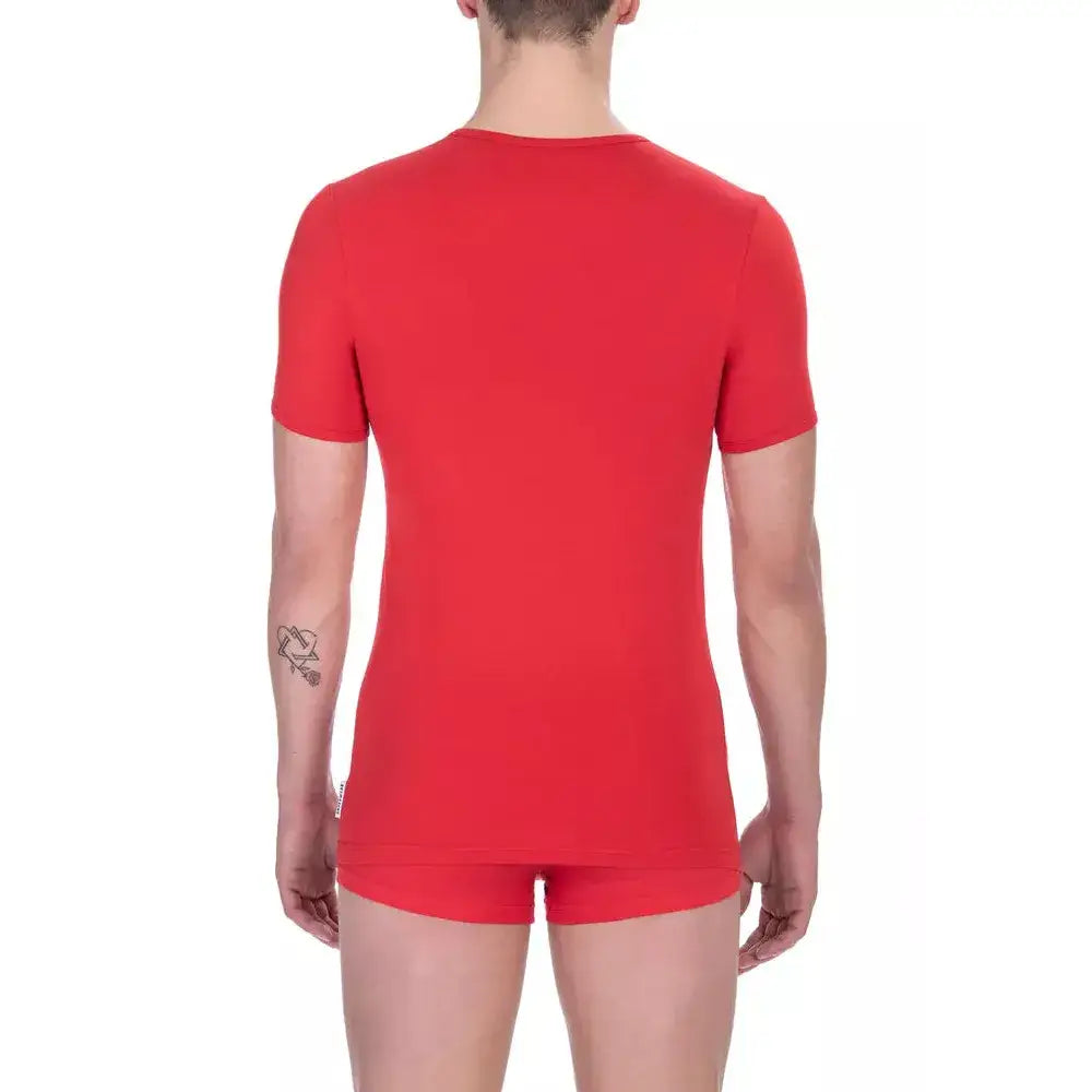 Bikkembergs Red Cotton Men T-Shirt