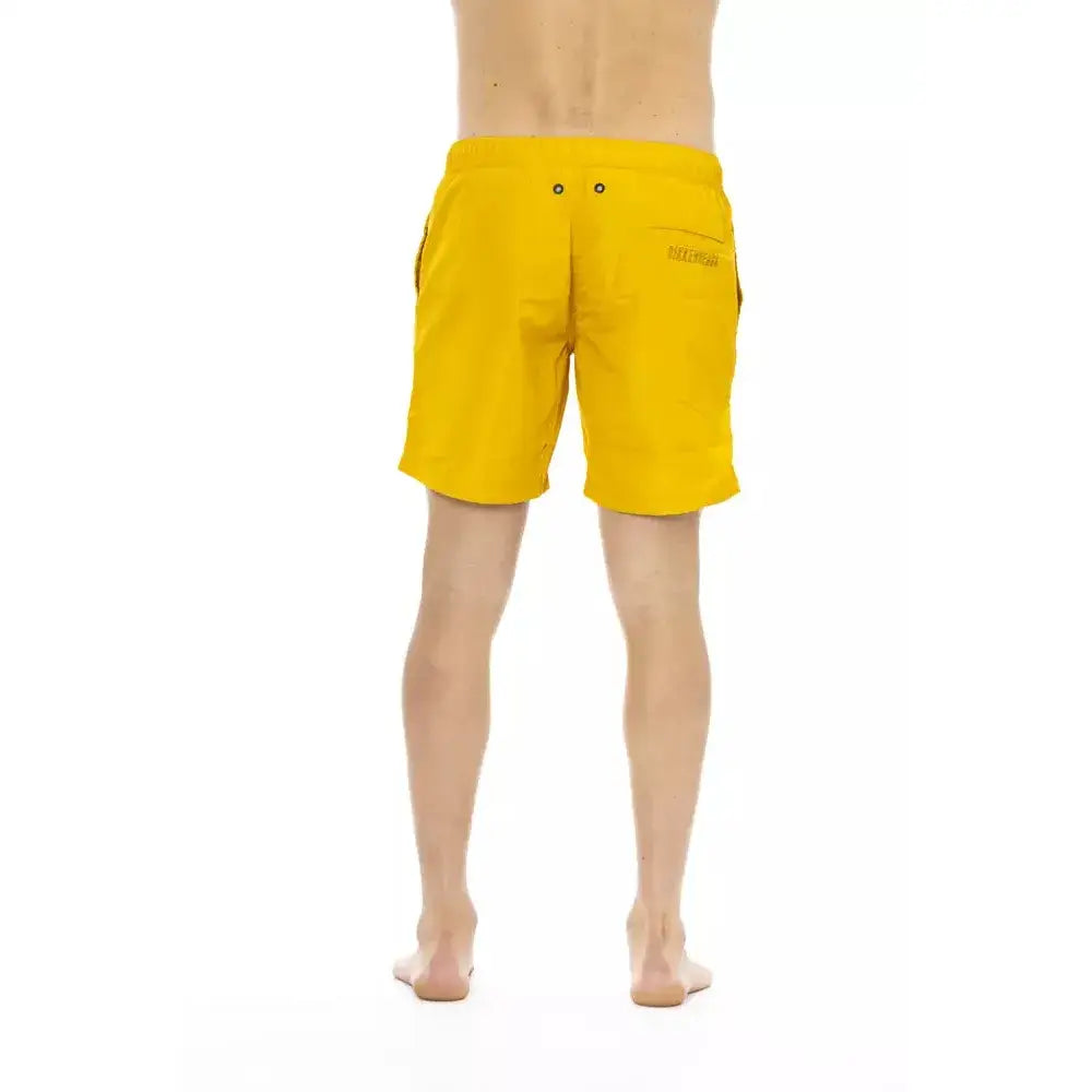 Bikkembergs Yellow Polyester Men Swim Short