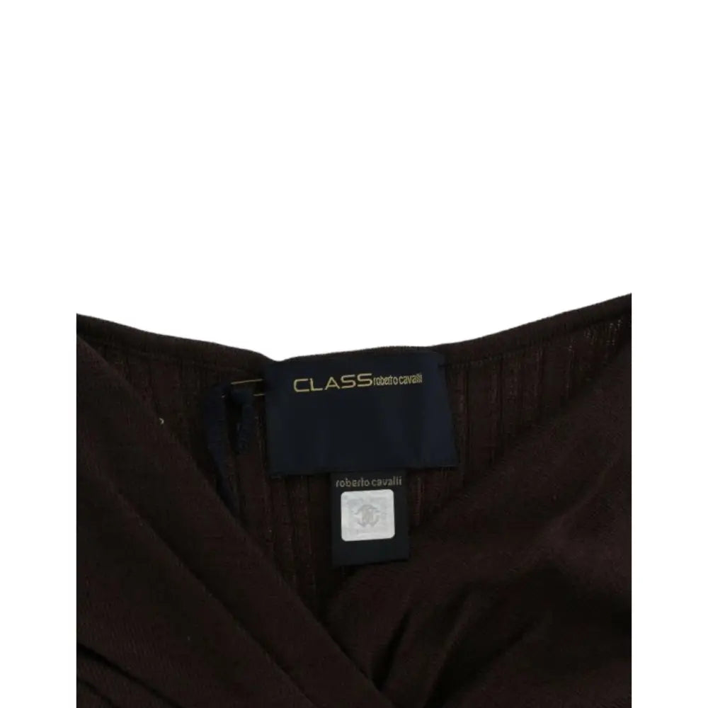 Cavalli Brown knitted wool sweater