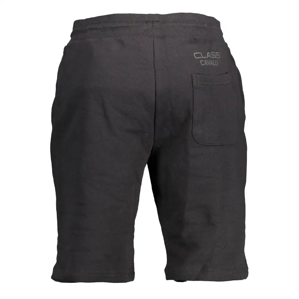 Cavalli Class Black Cotton Pant - Bukser