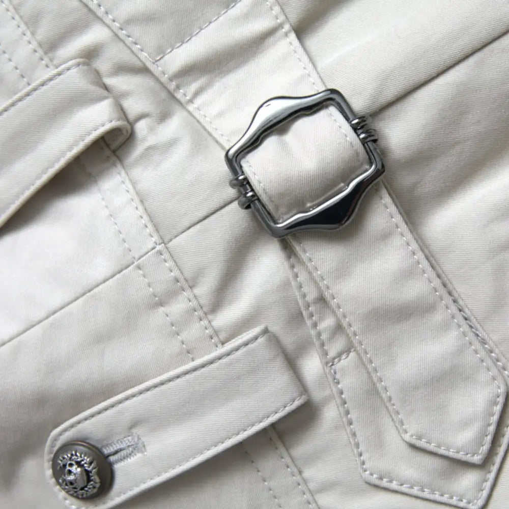 Dolce & Gabbana Beige Cotton High Waist Tapered Pants