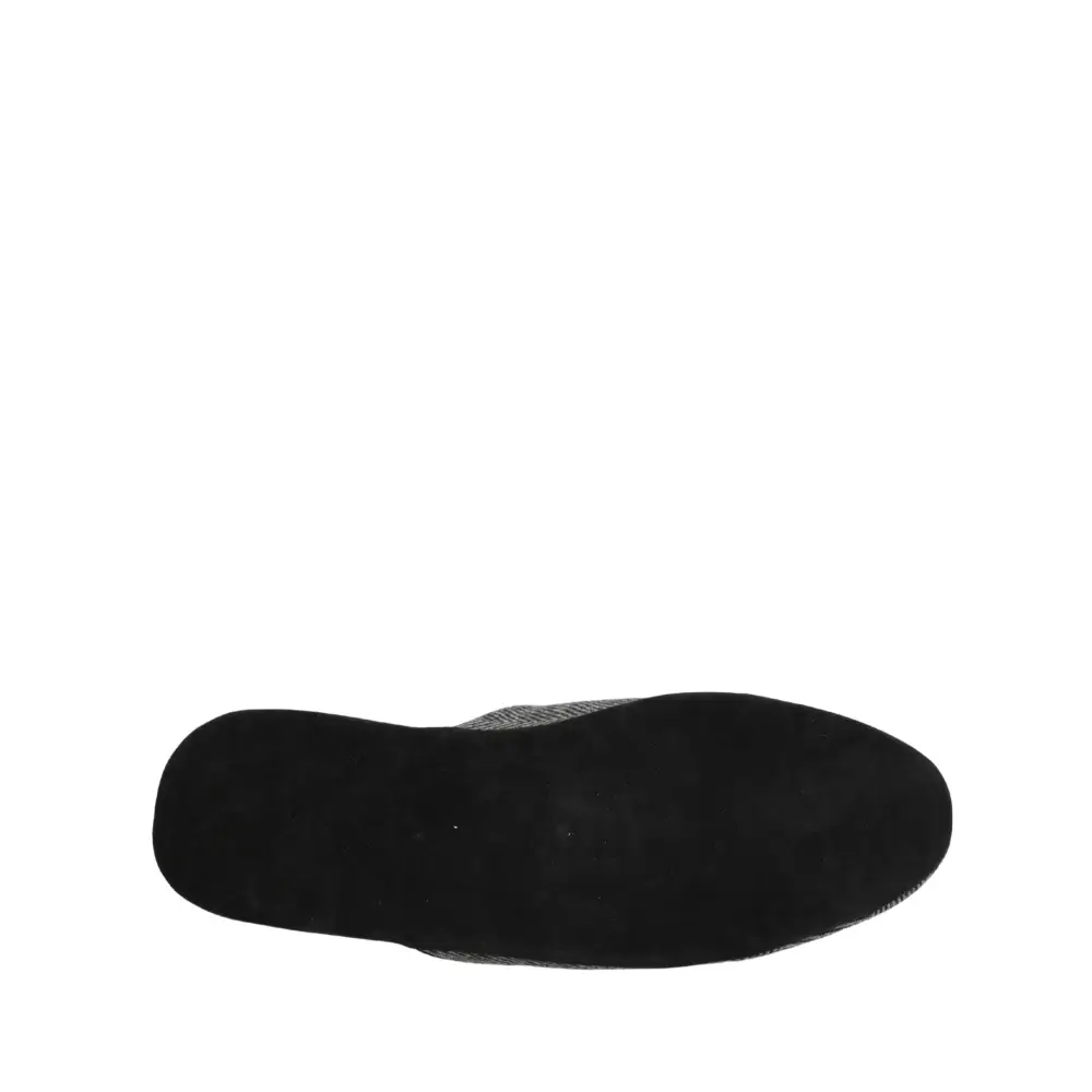 Dolce & Gabbana Grey Herringbone Cashmere Red Slippers Shoes - Flip-flops