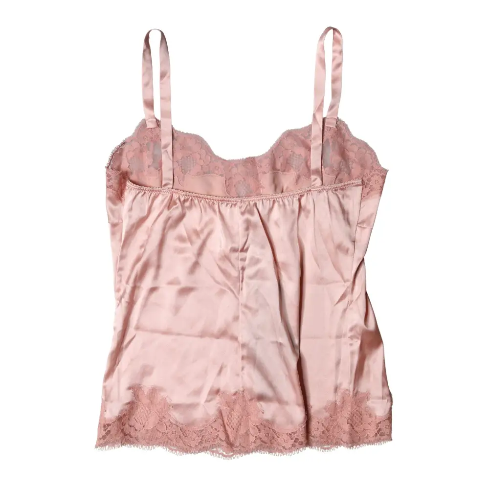 Delikat lyserød Dolce & Gabbana blomstret lace top undertøj, 100% originale brands