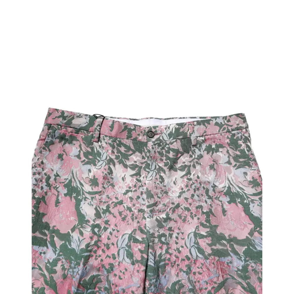 Dolce & Gabbana Multicolor Floral Jacquard Pants