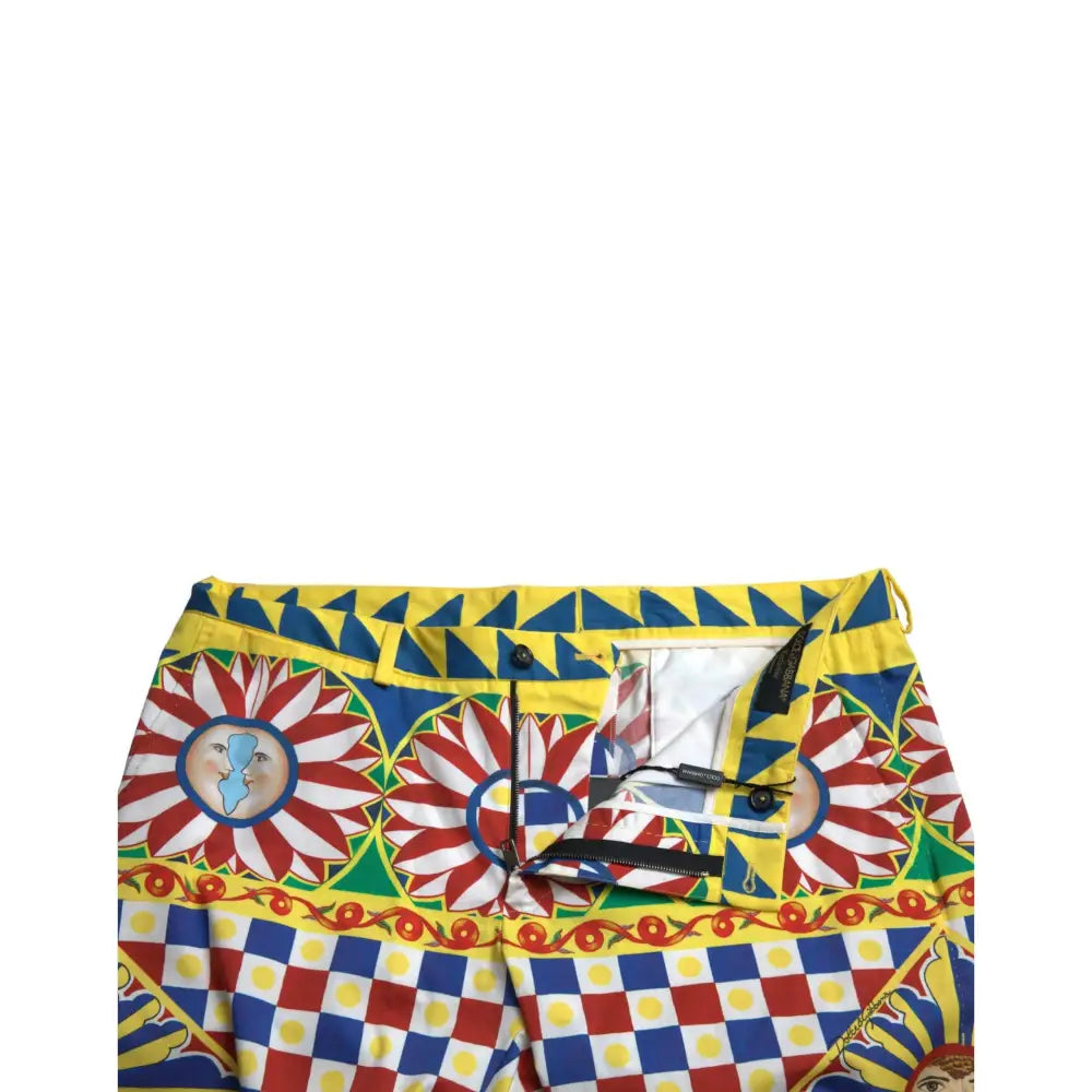 Dolce & Gabbana Multicolor Print Bermuda Shorts