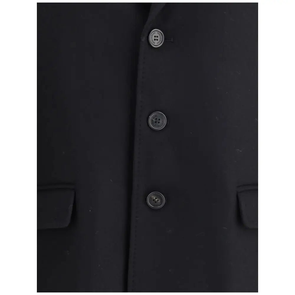 Dsquared² wool midi coat med sort grå knapper