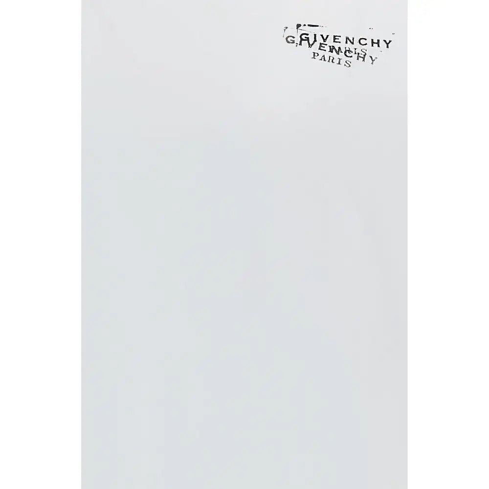 Givenchy Paris logo på hvid bomuld T-shirt, outlet mærkevarer, spar 30-70%