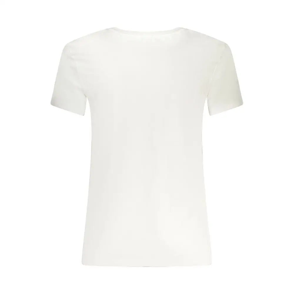 Guess jeans bianco cotton short-sleeved t-shirt med crew neck