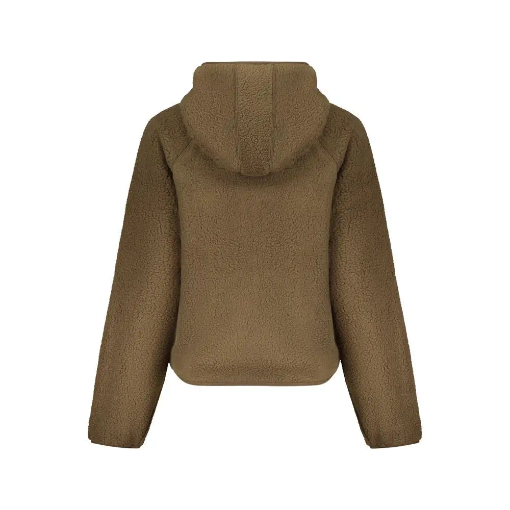 Cozy Guess Jeans Marrone shearling hoodie i brun polyester