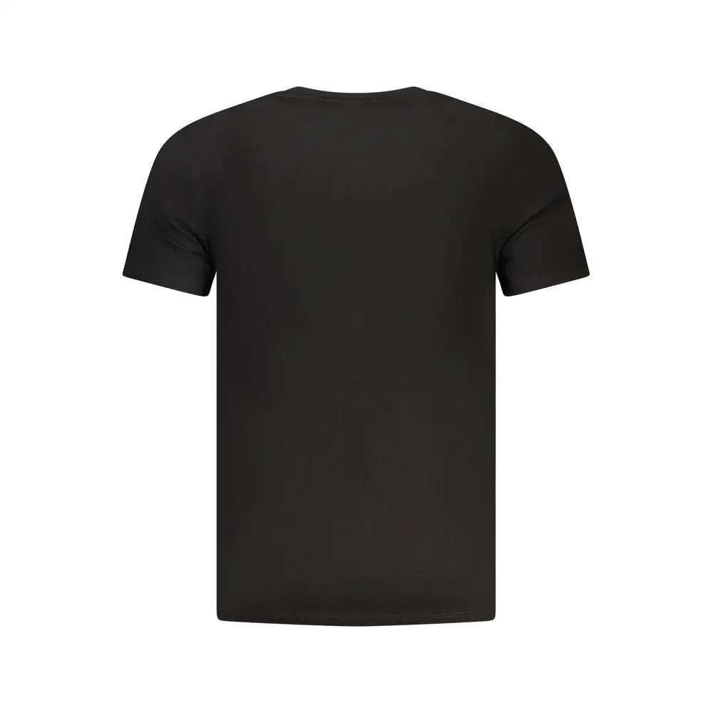 Sort Guess Jeans Nero bomuld herret-shirt i sort med rund hals