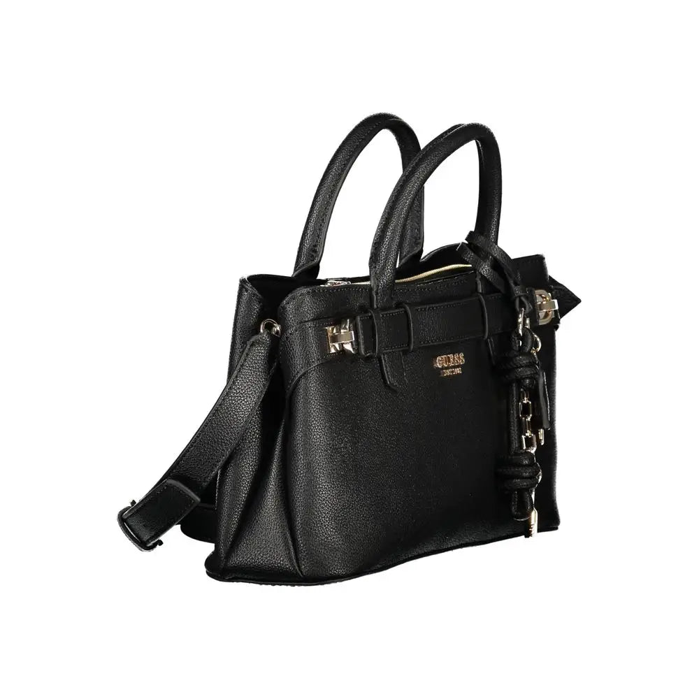 Guess Jeans Nero Poliuretano Women Handbag - Håndtasker