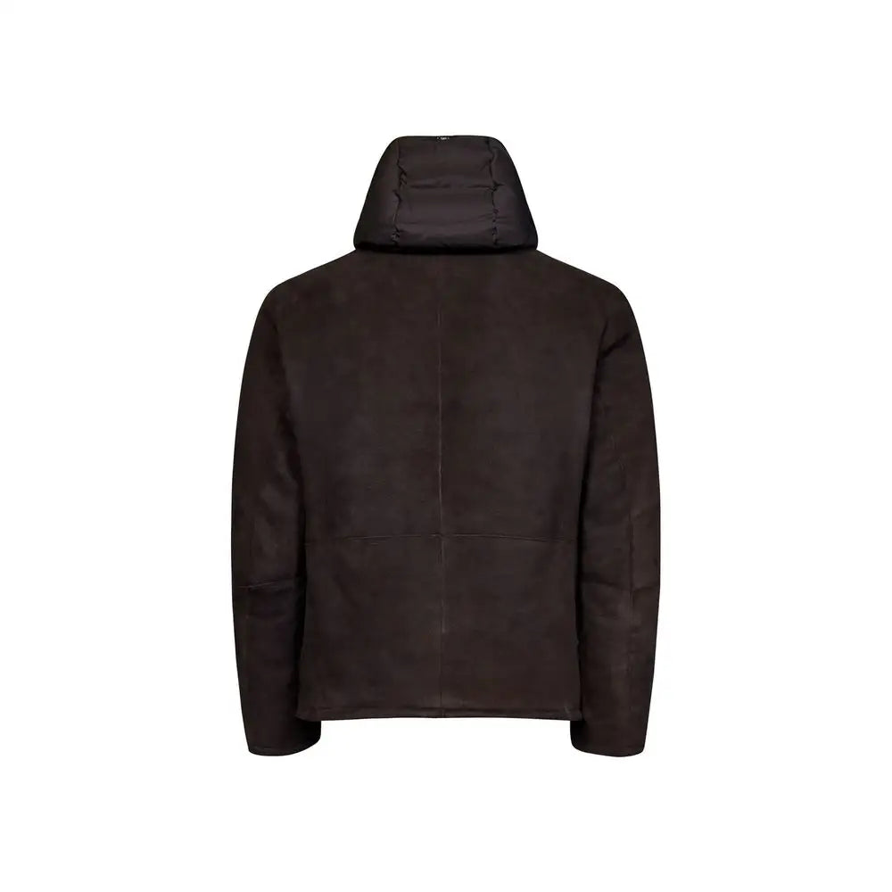 Herno Brown Lambskin Shell Jacket - IT50/L - Jakke