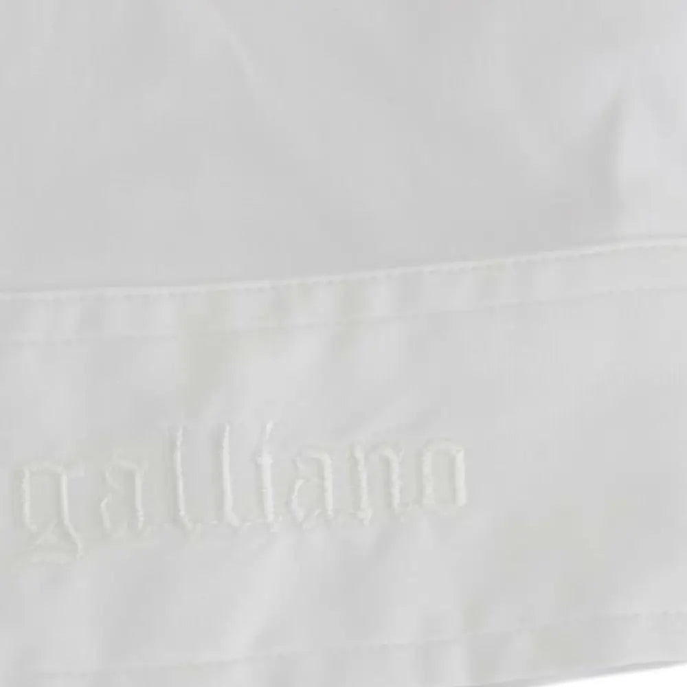 John Galliano White Cotton Shirt Top