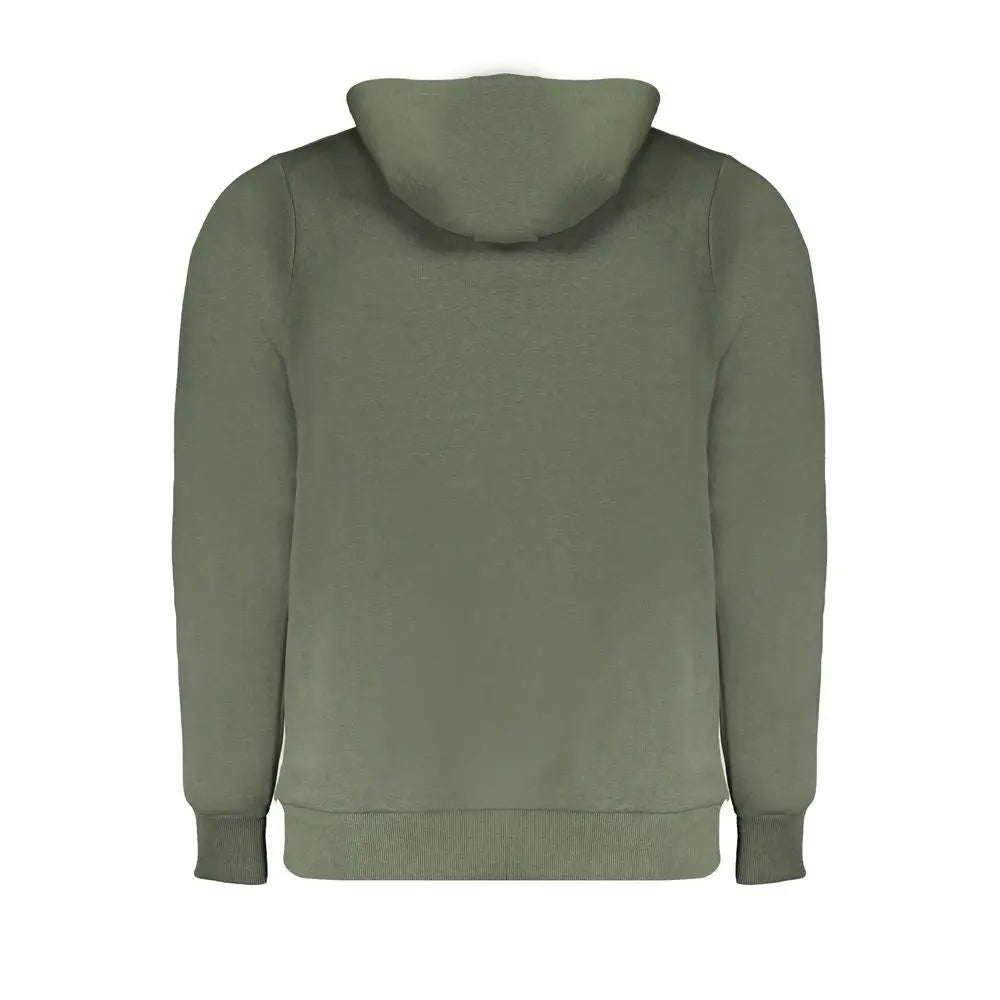 Tidløs klassiker: Verde cotton herresweatshirt i olivengrøn med ribbet manchetter og kant