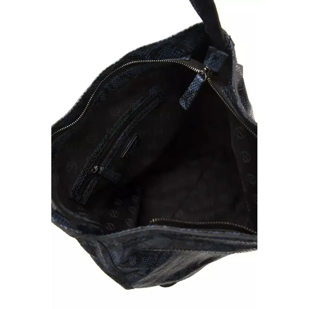 Pompei Donatella Blue Leather Women Shoulder Bag