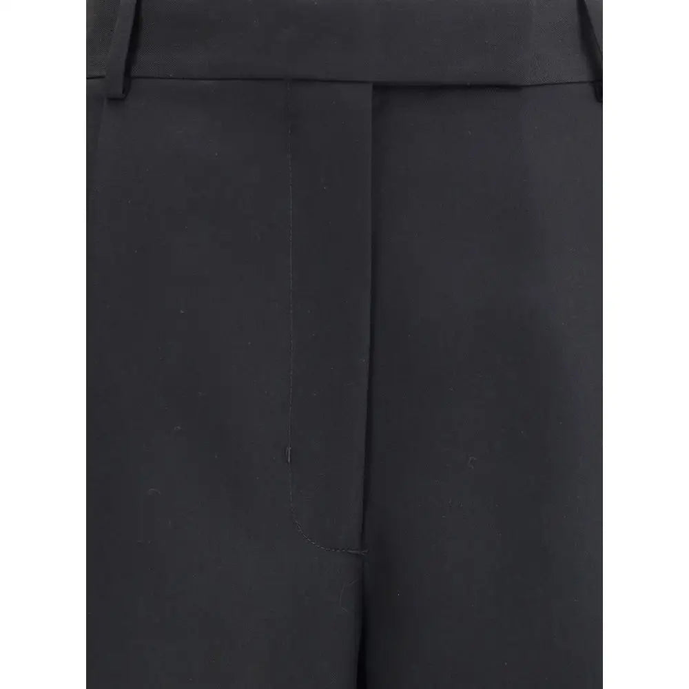 Tom Ford sorte uldbukser med struktureret design og søm-detaljer