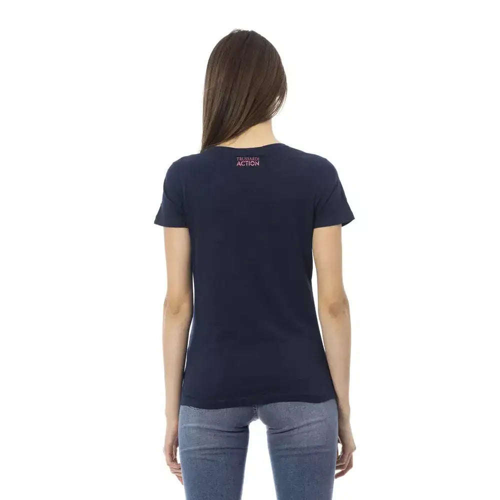 Trussardi Action Blue Cotton Women T-Shirt