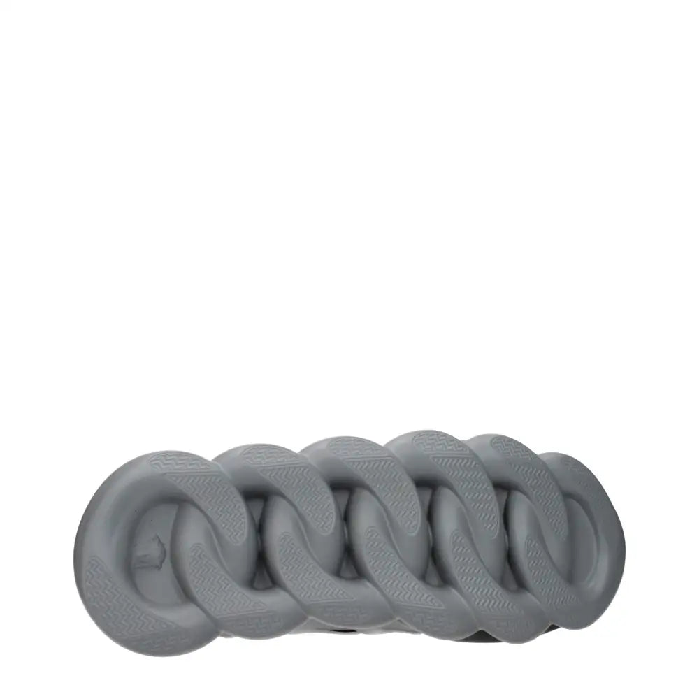 Versace multicolor fabric chunky sneakers med grå gummi kædelænke armbånd