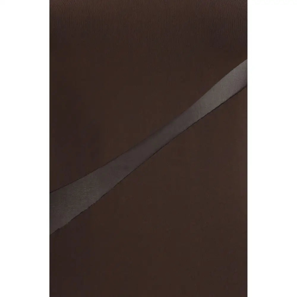 Wolford brown polyamide bodysuit med brun tekstureret stof og diagonal sølvstribe