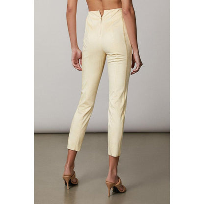 Patrizia Pepe Yellow Polyester Casual Pants