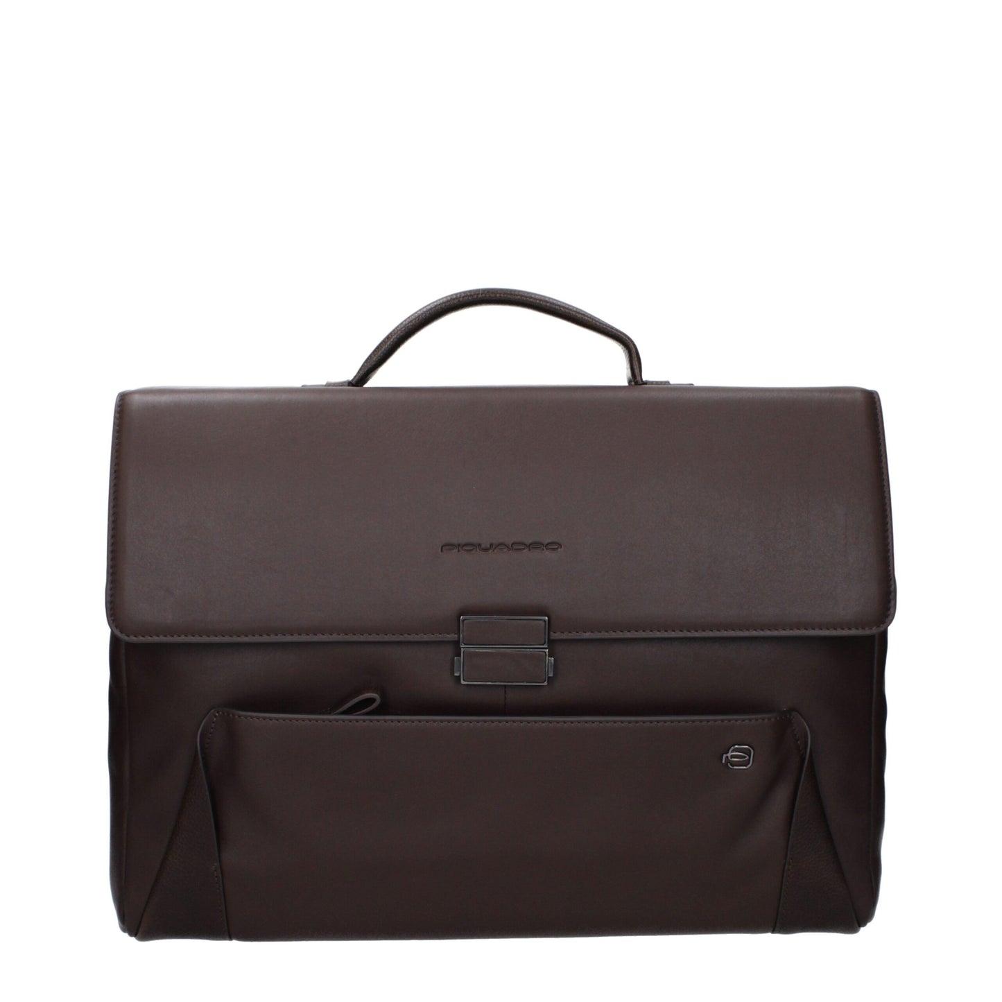 Piquadro Brown Leather Business And Laptop Bag