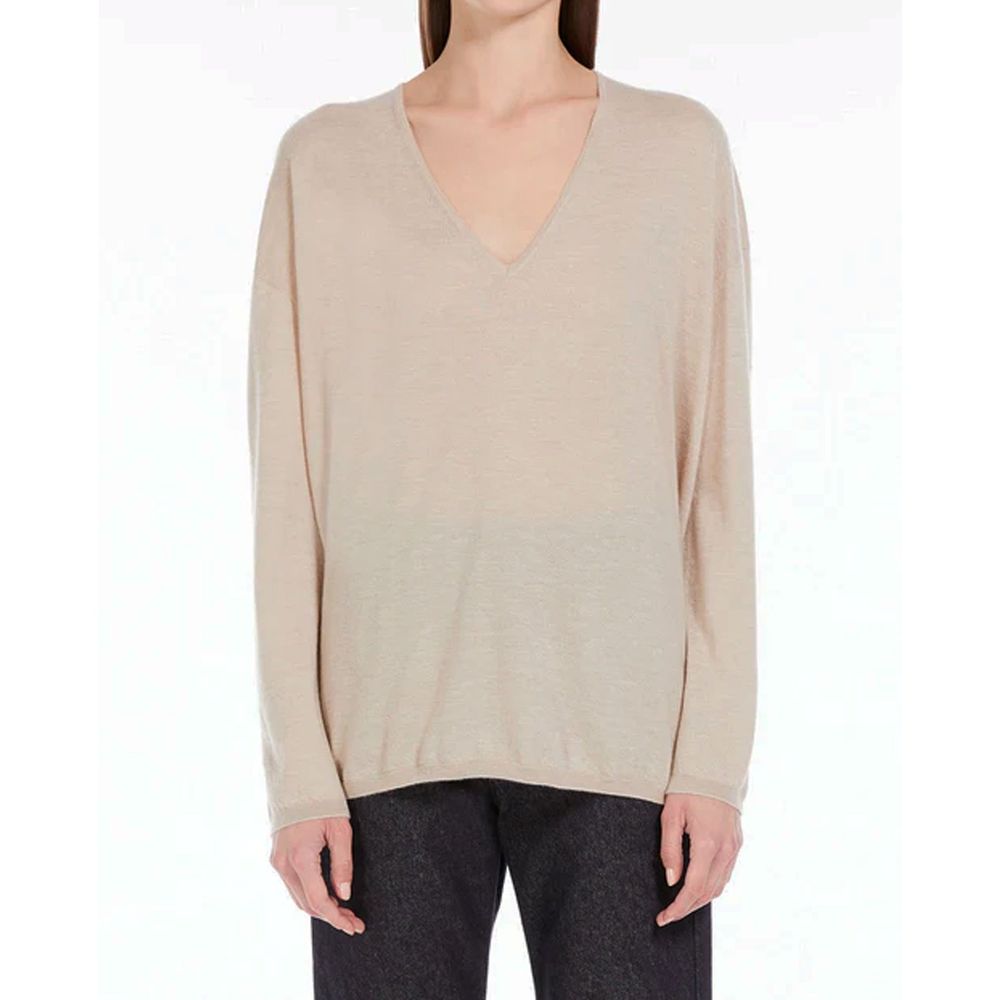 Max Mara oversize cashmere-sweater til kvinder – beige