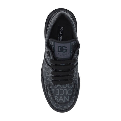 Dolce & Gabbana Black Cotton Low Top Sneakers