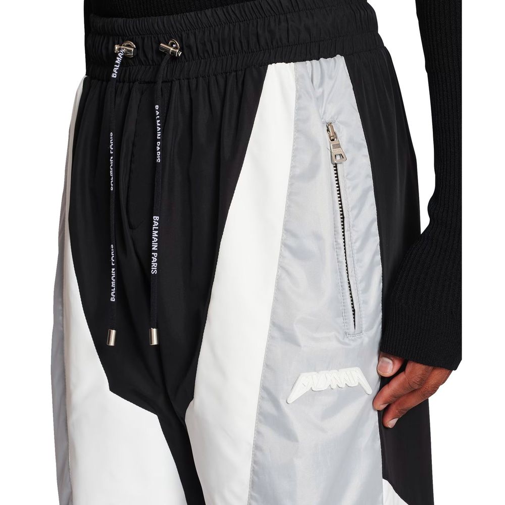 Balmain Black Polyester Athletic Pants