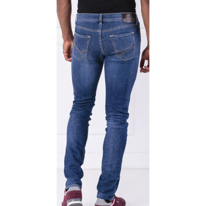 Gas Blue Cotton Slim Fit Jeans