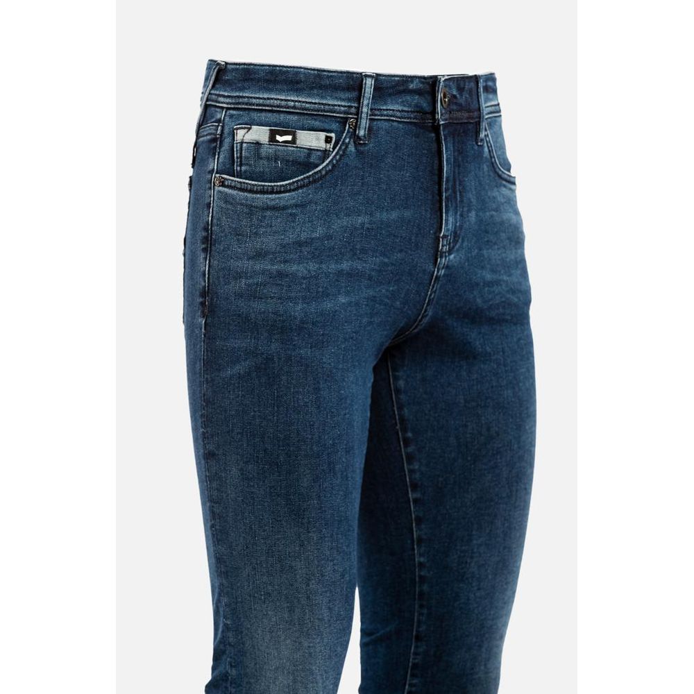 Gas Blue Cotton Skinny Jeans