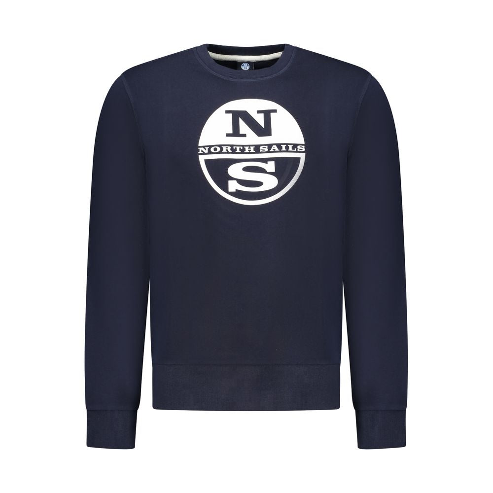 North Sails Blue Cotton Men Sweatshirt