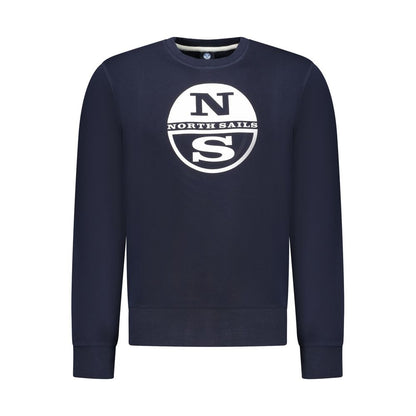 North Sails Blue Cotton Men Sweatshirt