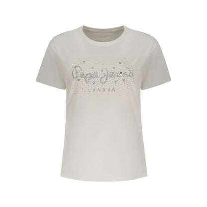 Pepe Jeans White Cotton Women T-Shirt