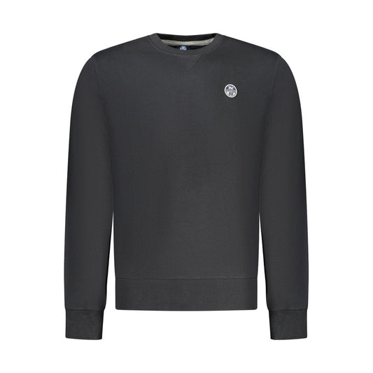North Sails Black Cotton Men Sweatshirt