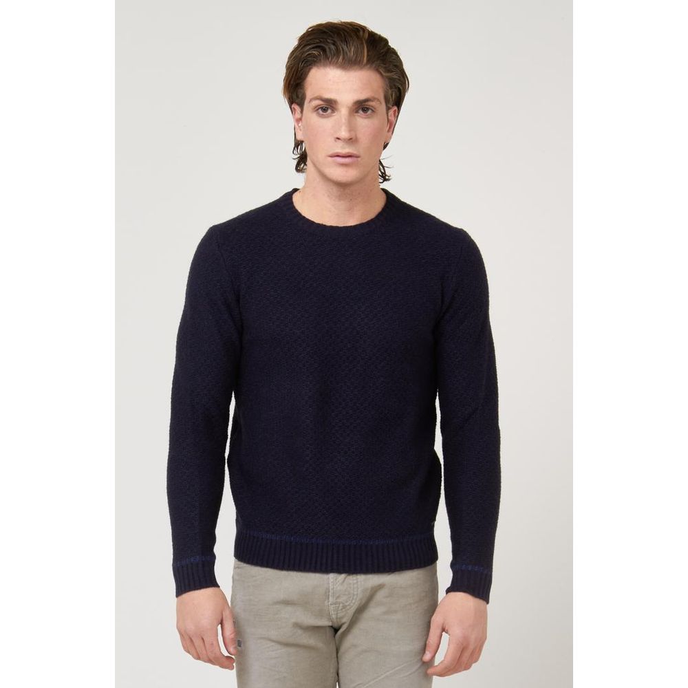 Gas Navy Blue Marabou Sweatshirt
