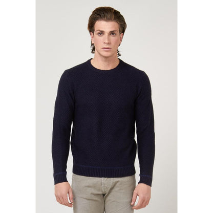 Gas Navy Blue Marabou Sweatshirt