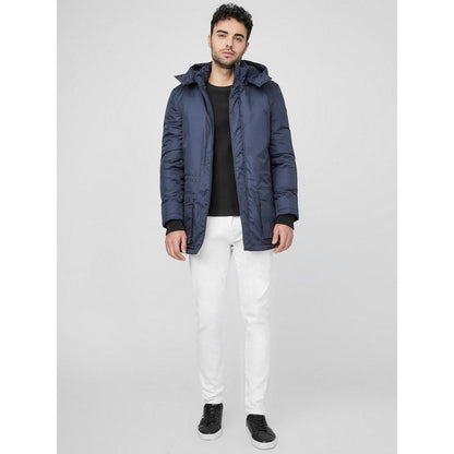 Guess Navy Blue Polyester Parka